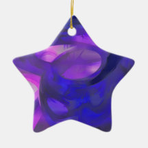 Blue Smoke Pastel Abstract Ornaments