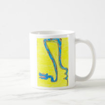 Blue Snake Flying in Yellow Sky or Zaquicaz Mug