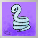 Blue Snake Poster