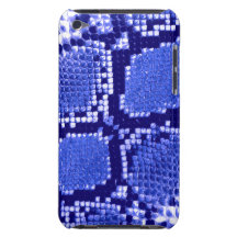 Blue Snakeskin Pattern Barely There iPod Cover