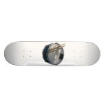 Blue Snare Drum Drumsticks and Muffler Skate Board