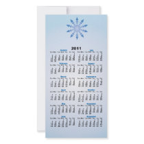 Blue Snowflake 2011 Calendar Photo Card