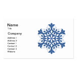 Blue Snowflake Business Card