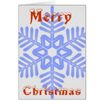 Blue Snowflake Christmas Card