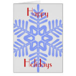 Blue Snowflake Christmas Card