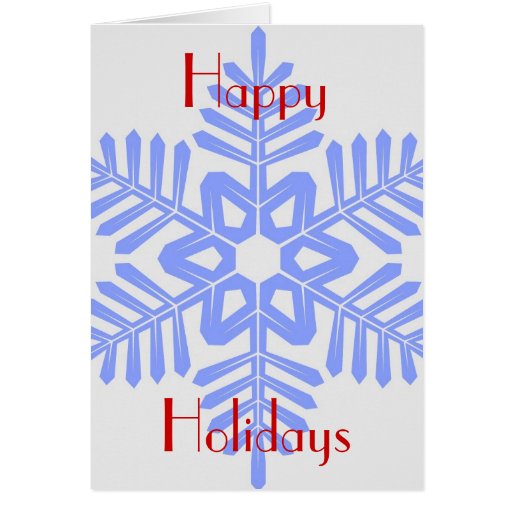 Blue Snowflake Christmas Card