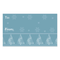 Blue Snowflake Christmas Tree Stickers
