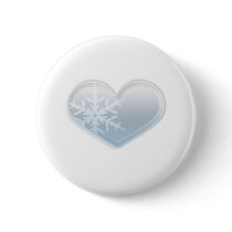 blue snowflake heart button