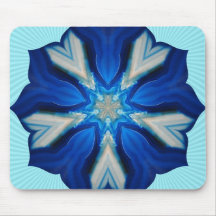 Blue Snowflake in Spring! Mouse Pads