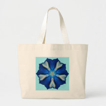 Blue Snowflake in Spring! Tote Bags