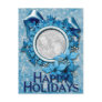 Blue Snowflake INSERT YOUR PHOTO Postcards