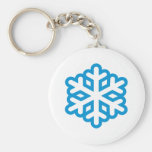 Blue snowflake keychain