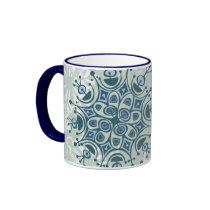 Blue Snowflake Coffee Mugs