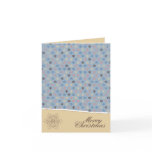 Blue snowflake pattern card