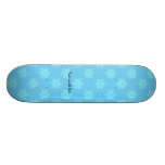 Blue snowflake pattern skateboards
