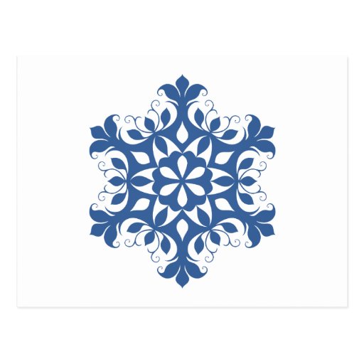 Blue Snowflake Postcard