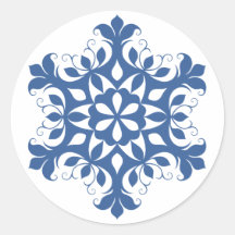 Blue Snowflake Sticker