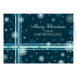 Blue Snowflakes Dad Merry Christmas Card