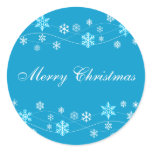 Blue Snowflakes Holiday Stickers