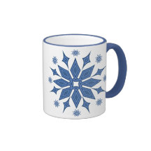Blue Snowflakes Mug