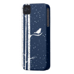Blue Snowy Birch Trees Case-Mate iPhone 4 Cases