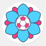 Blue Soccer Girl Stickers
