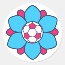 Blue Soccer Girl Stickers