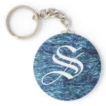 Blue Soft and Fuzzy Key Chain