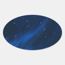 Blue space mist. sticker