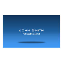 Blue Space Political Scientist Business Card