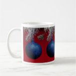 Blue sparkle Christmas ball Coffee Mug