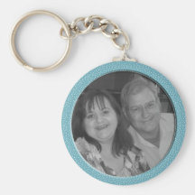 blue speckels frame keychain