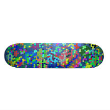Blue Speckled Skateboard