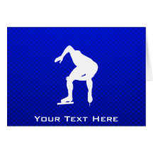 Blue Speed Skater Card