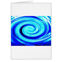 Blue Spherical Geometric Pattern Greeting Card