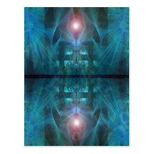 blue spider postcard
