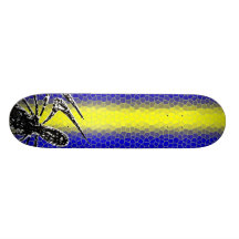 blue spider skate board