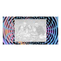 Blue Spin Customized Photo Card