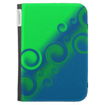 blue spiral Caseable Case Kindle Covers
