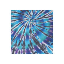 Blue Spiral Tie Dye Stretched Canvas Stretched Canvas Prints