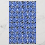 Blue Spiral Wave Graphic Pattern. Personalized Flyer