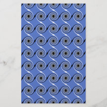 Blue Spiral Wave Graphic Pattern. Personalized Flyer
