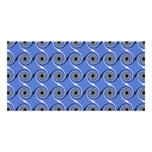 Blue Spiral Wave Graphic Pattern. Photo Card Template