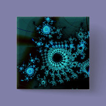 Blue Spirals Fractal buttons