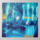blue spirit dance print