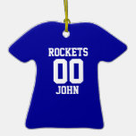 Blue Sports Jersey Christmas Ornaments ornaments