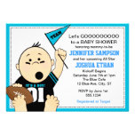 Blue Sports Tailgate Baby Shower Invitations