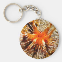Blue Spotted Urchin Keychain