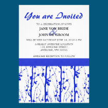 Blue Spring Blossoms invitations