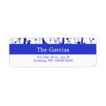 Blue Spring Blossoms Return Address Label